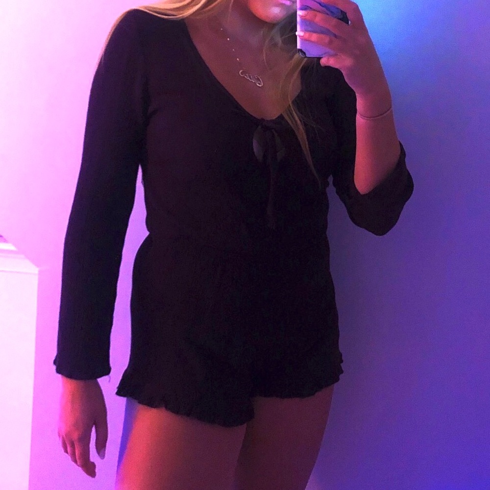 Maroon Long sleeve Romper